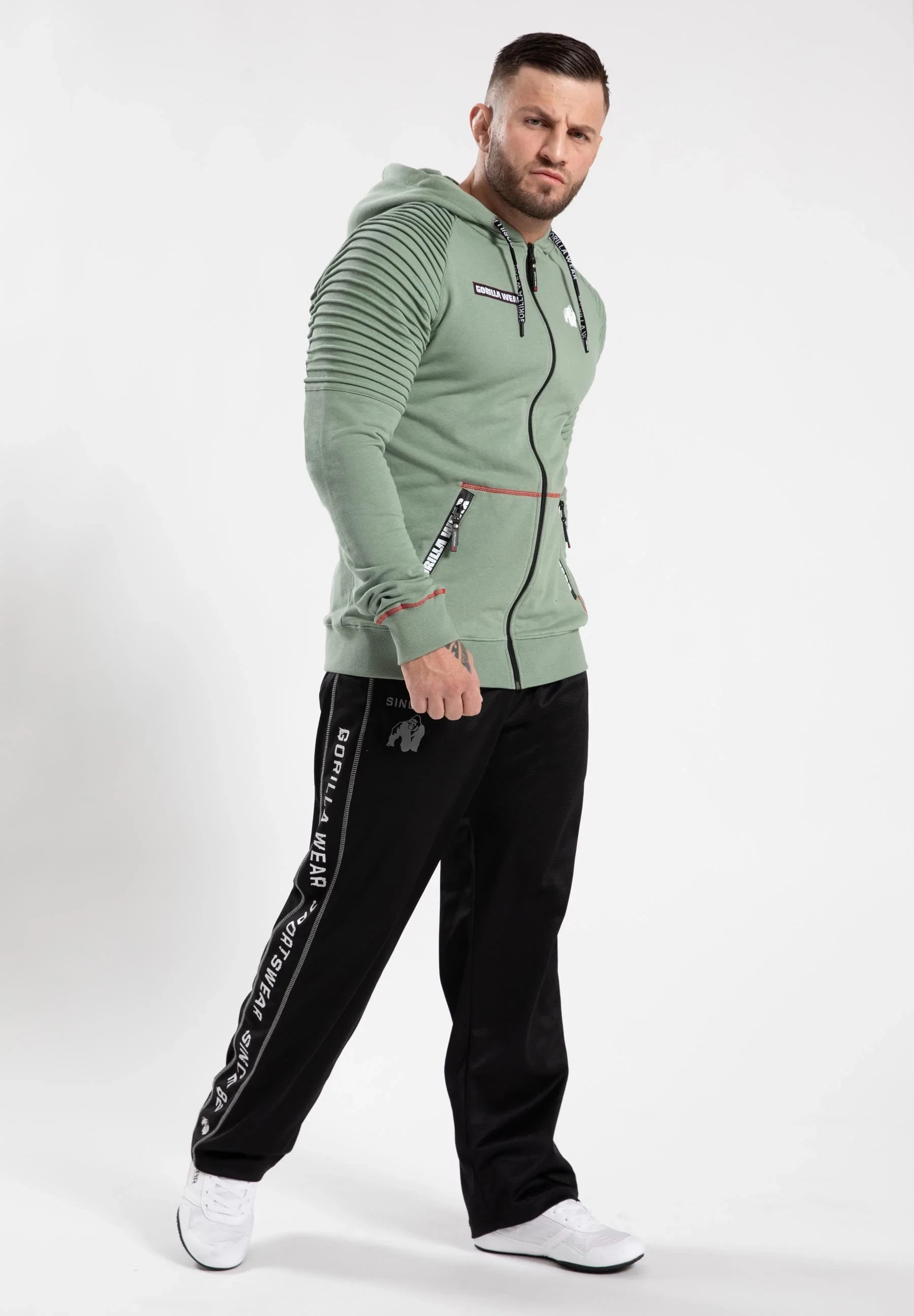 Georgia Zipped Hoodie - Green [Madhësia: 2XL]