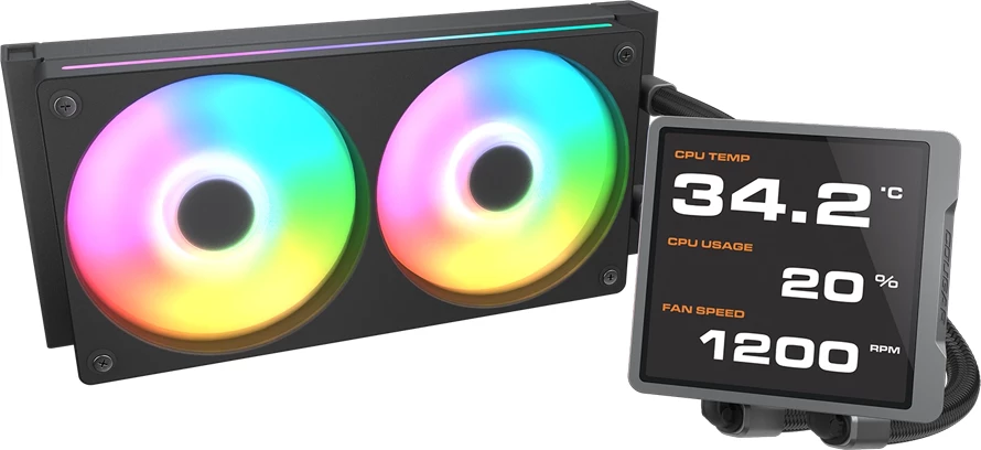 Ftohës uji AiO për CPU COUGAR Poseidon Vistek Pro ARGB 240mm, i zi