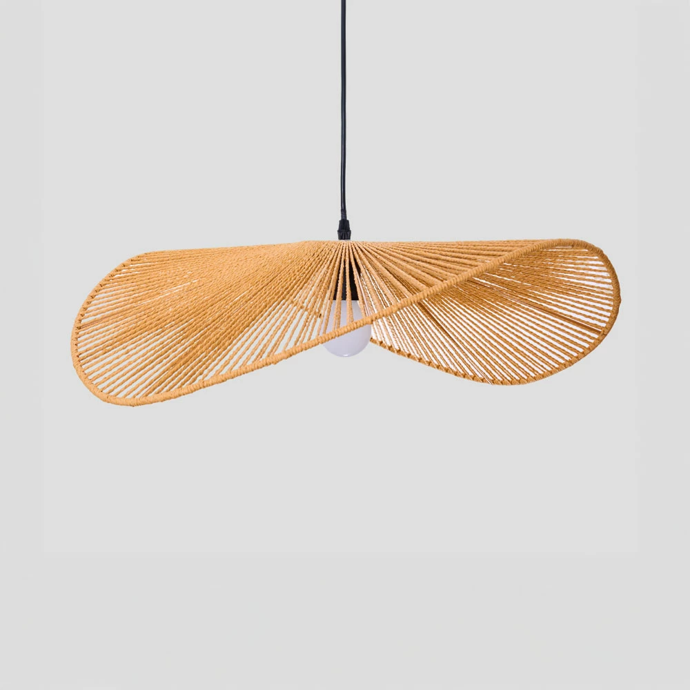 Llambë tavani LUMA, litar kafe, letër, 60x20.5cm