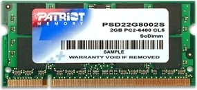 RAM Memorje Patriot Memory DDR2 2GB CL5 PC2-6400 (800MHz) SODIMM