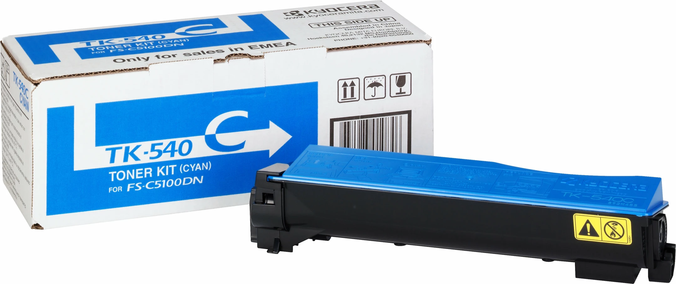 Toner Kyocera TK-540C, për FS-C5100DN, Cyan, 4000 faqe, 1-pack