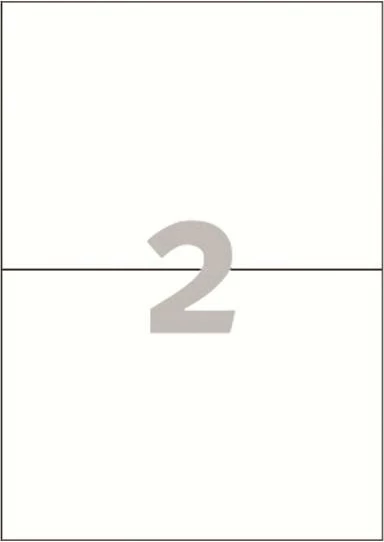 Etiketa, Avery Zweckform, 3655, A4 210 x 148 mm, për printerë inkjet/laser dhe kopjues, ngjitje e përhershme, e bardhë, set 100 fletë