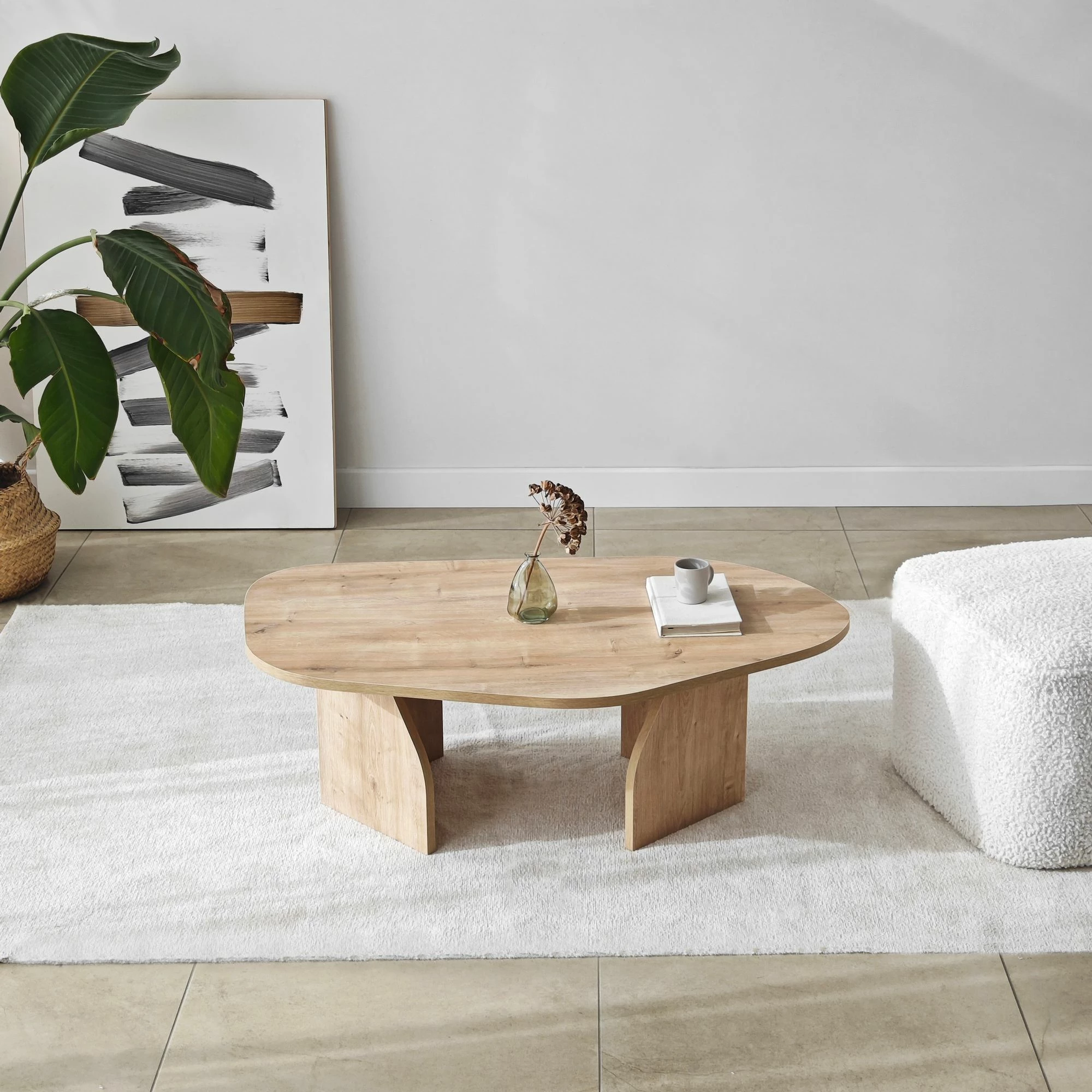 Tavolinë e ulët Hanah Home, ngjyrë lisi Sapphire Oak