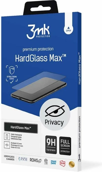 Mbrojtës ekrani privacy 3mk HardGlass Max për iPhone X/XS/11 Pro