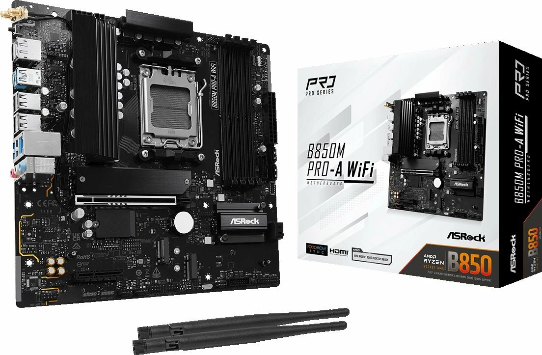 Pllakë amë ASRock B850M PRO-A WiFi, Micro ATX, DDR5, Wi‑Fi 6E