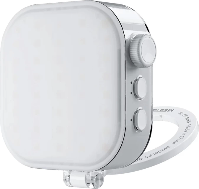 Dritë selfie Telesin P5-BGD-03, 2000 mAh, CCT 2500K-9000K, RGB 360°, USB-C, me mbajtës telefoni