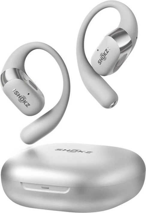 Kufje wireless SHOKZ OpenFit 2+, ear-hook, Bluetooth, Gri