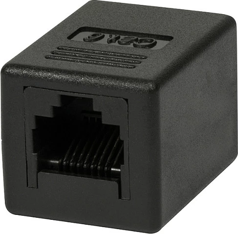Bashkues kabllo rrjeti LogiLink RJ45 Cat6 UTP, femër-femër, i zi