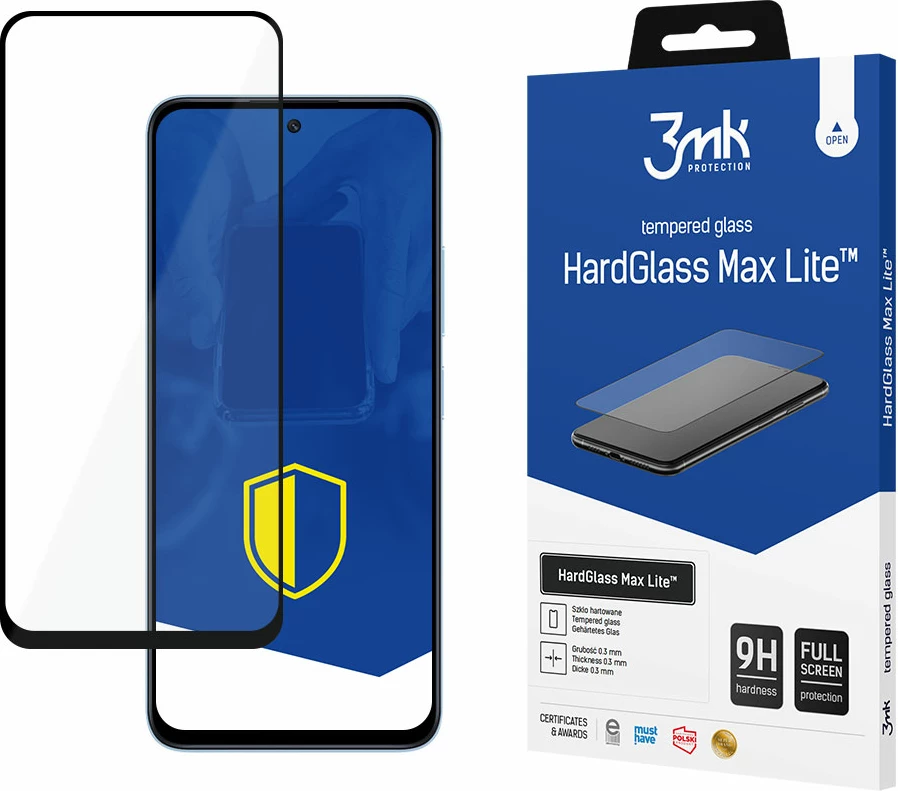 Mbështjellës xhami 3mk Protection HardGlass Max Lite për Xiaomi Redmi 12, Transparent