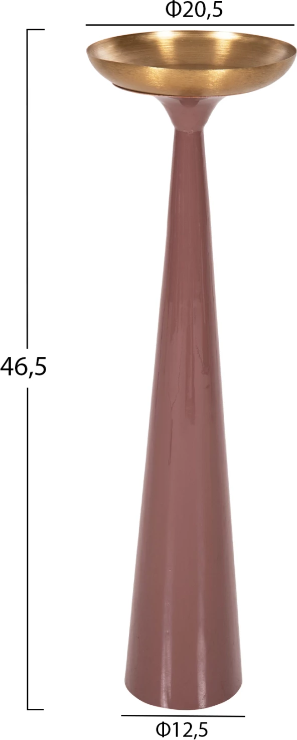 Shandan dekorativ për dysheme, ngjyrë korali të lehtë-ari, FH4244.06, Φ20.5x68H cm