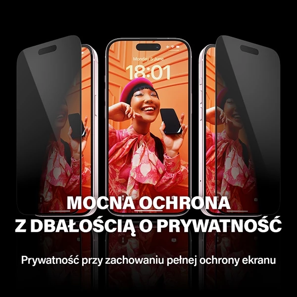 Xham mbrojtës PanzerGlass Ultra-Wide Fit Privacy për iPhone 15 Pro, me aplikator