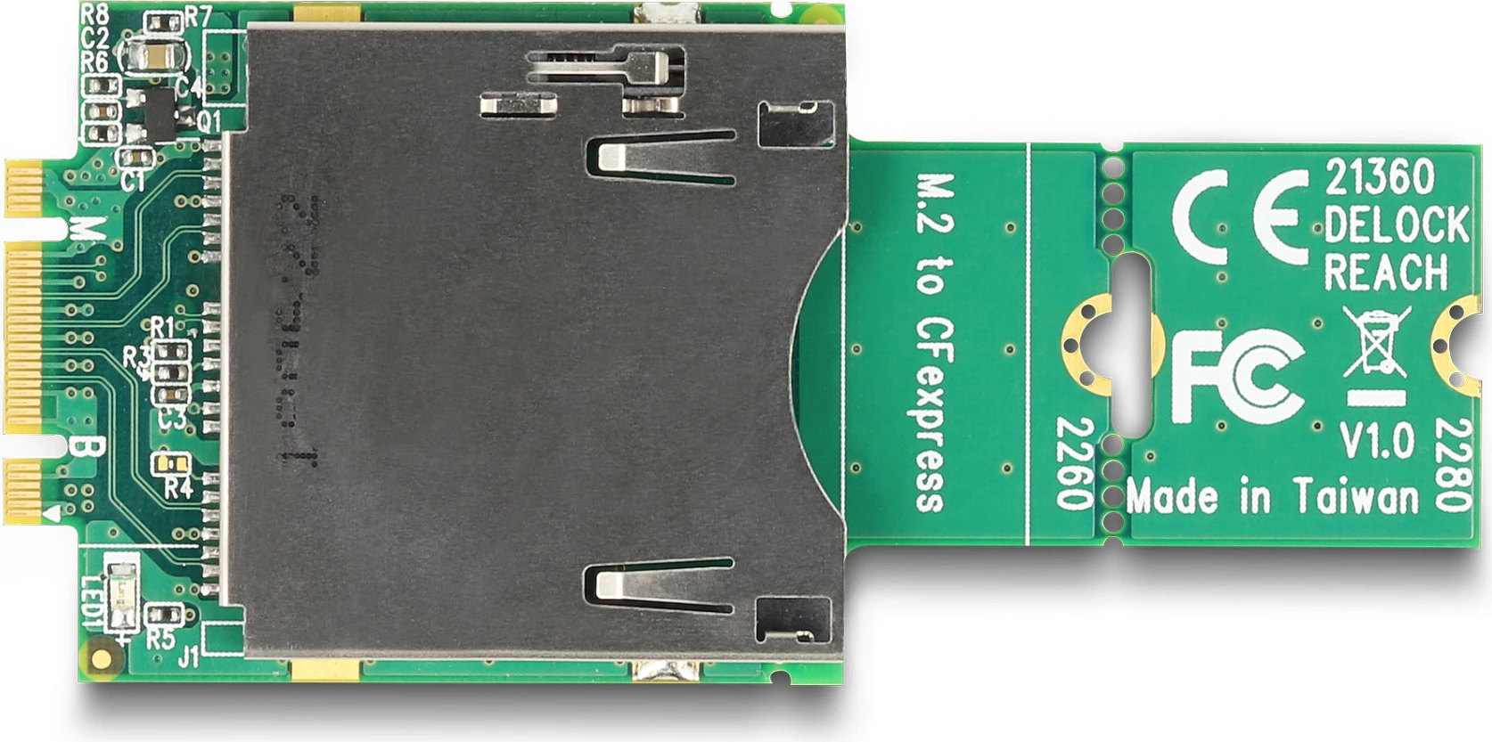Adapter DeLOCK M.2 Key B+M në CFexpress/CF, PCIe 3.0, NVMe