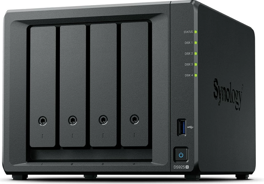 NAS Synology DS925+ 4GB RAM, 4-bay, e zezë