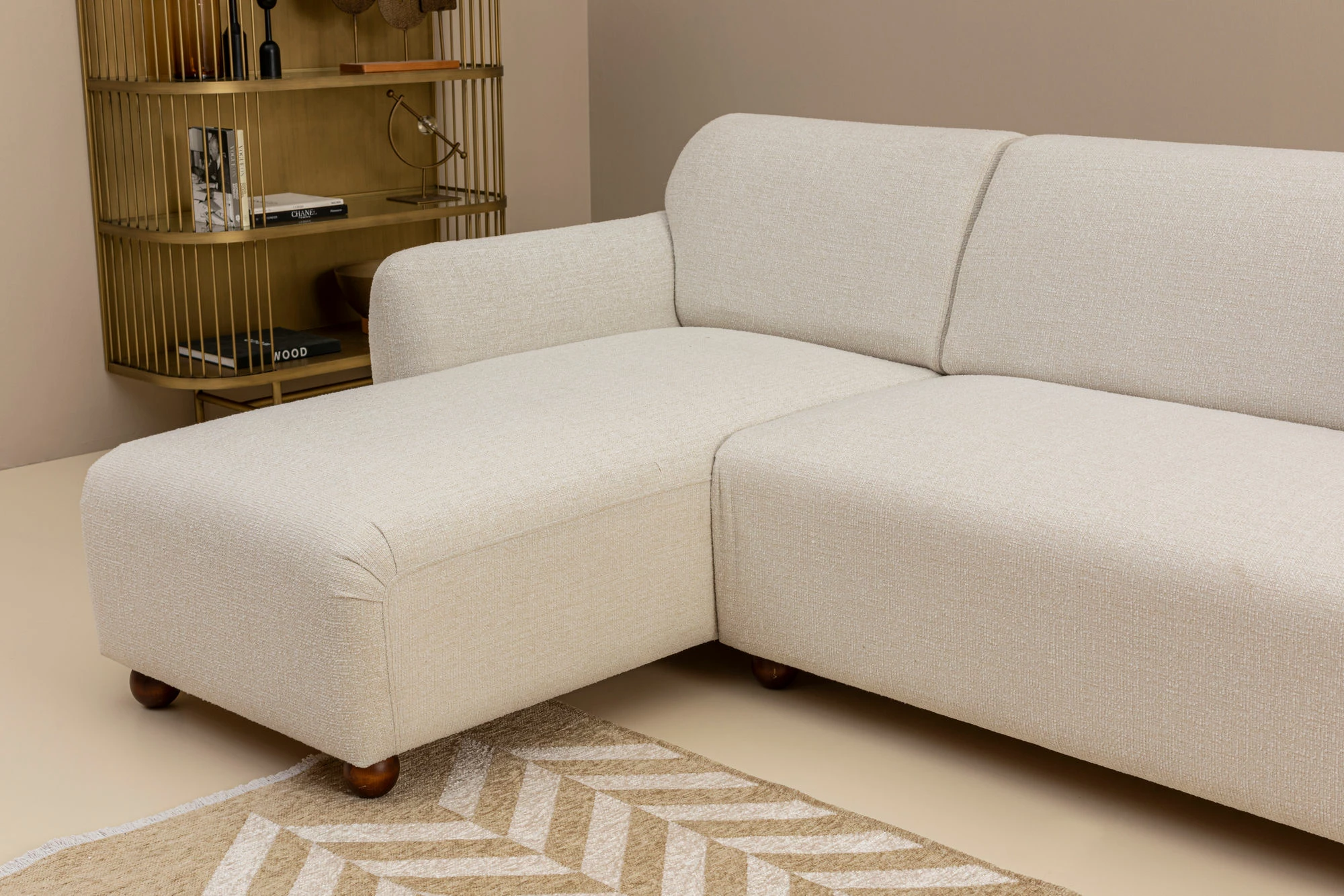 Këndare Eddy majtas, ngjyrë e bardhë, Atelier del Sofa