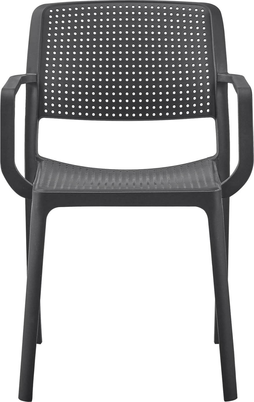 Karrige për jashtë COMFEE FH6102.02 polipropileni, ngjyrë e zezë, 54x57x83H cm