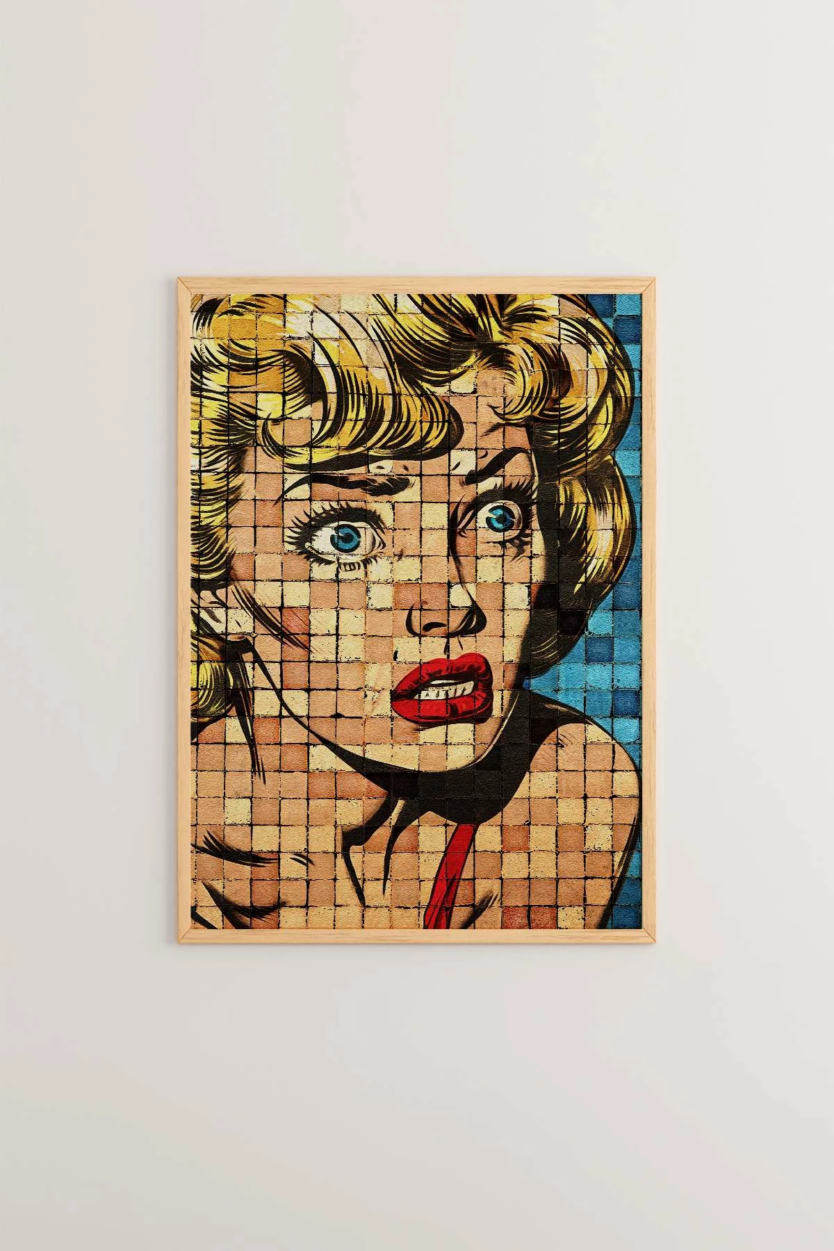 Pikturë dekorative me kornizë, Wallity, Popmosaic16, shumëngjyrëshe, 33x48cm