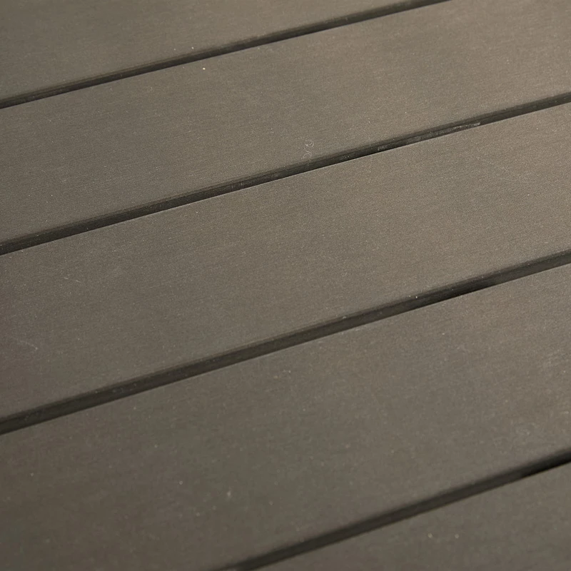 Tavolinë alumini dhe kompensatë, ngjyrë antracit, D120x74cm