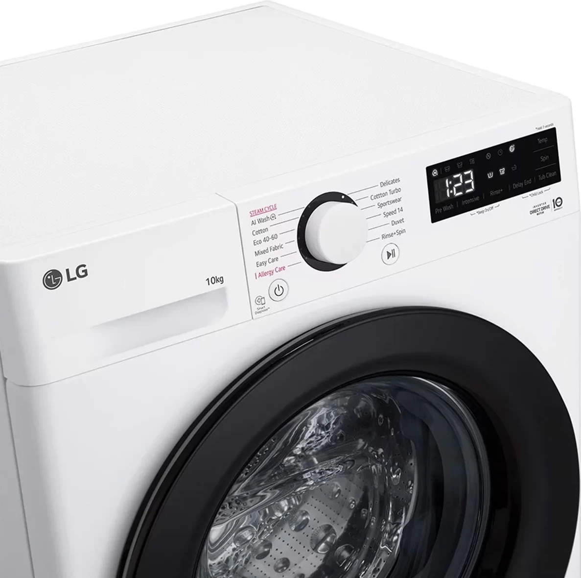 Lavatrice LG F4WR510SBW 10 kg 1400 rpm larje me avull klasa A e bardhë