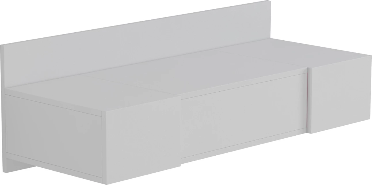 Tavolinë për grim e varur në mur LINDE, 100x39x33H cm, melaminë, e bardhë,