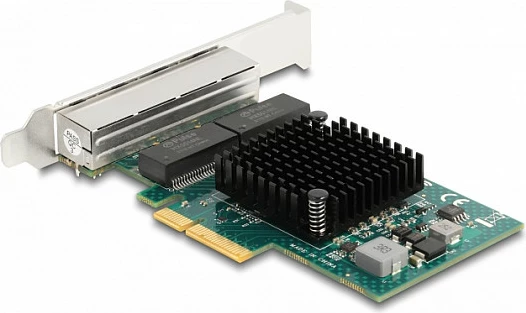 Kartelë rrjeti DeLOCK PCIe 2.0 x4, 4x RJ-45 Gigabit LAN, Grey