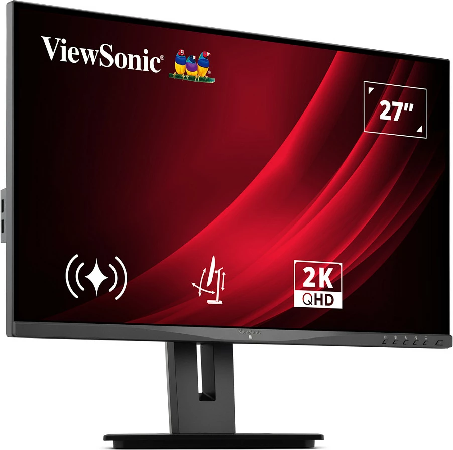 Monitor ViewSonic VG2748A-2K, 27" IPS QHD 2560x1440, ergonomik, USB hub, altoparlantë, i zi