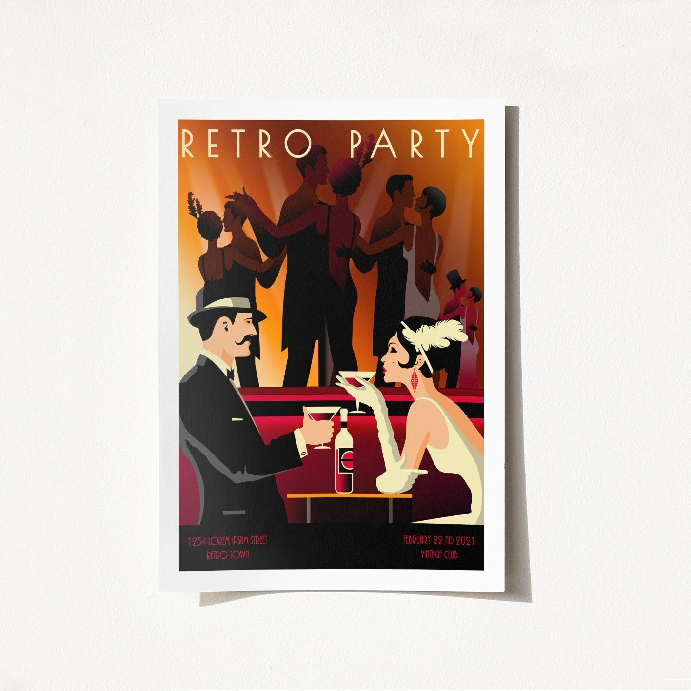 Poster A3, Party - 1972
