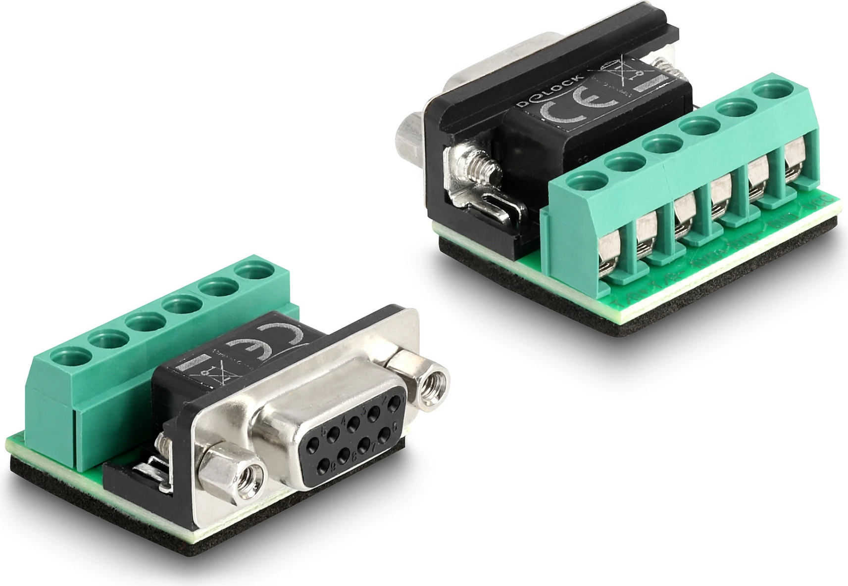 Adapter USB DeLOCK USB 2.0 Type-A në Serial RS-422/485 (DB-9), 1.8 m, i zi/transparent