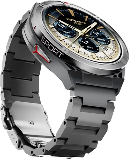 Smartwatch HiFuture Active 1.43" AMOLED, Dual Band GPS, BT 5.3, bateri 480 mAh, rezistencë uji 50 m, argjendtë