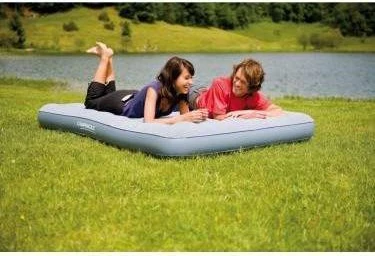 Dyshek i fryrshëm Campingaz X'TRA Quickbed Double 198x137x19cm, me sipërfaqe velvet, me kit riparimi, gri