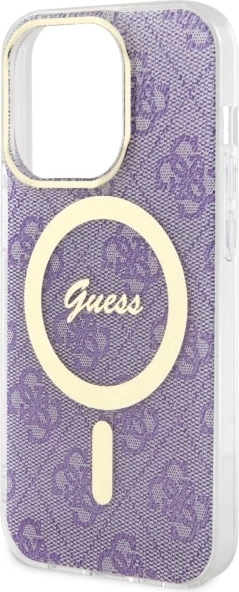Mbështjellës Guess 4G MagSafe për iPhone 14 Pro 6.1", vjollcë