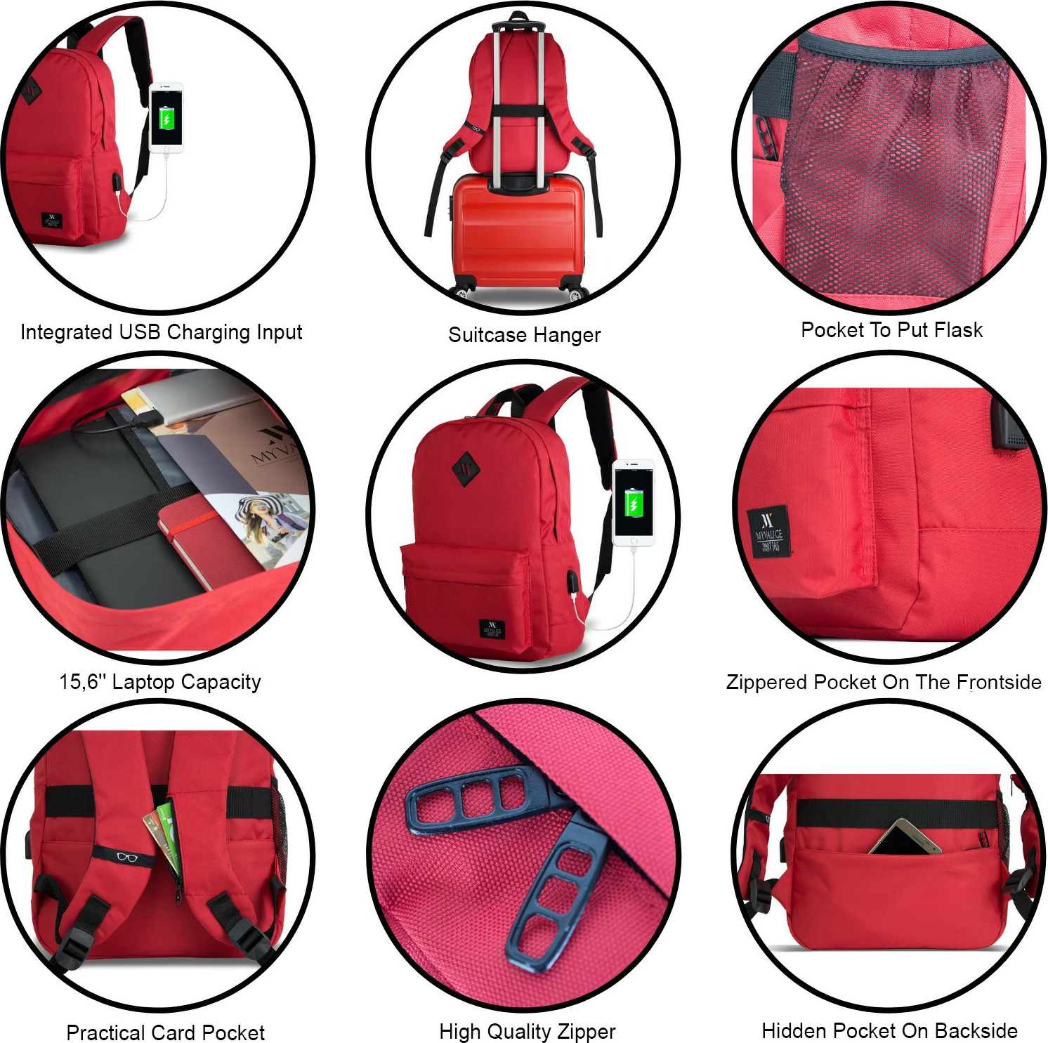 Çantë laptopi, ngjyrë kumbulle, Zoozie Bags, 8695