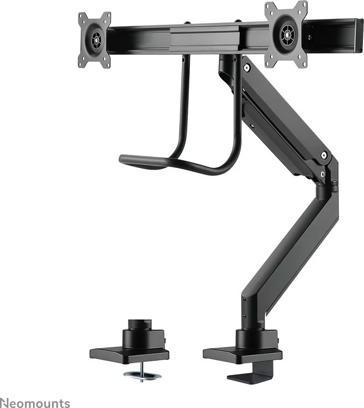 Krah monitori Neomounts NM-D775DXBLACK, për 2 ekrane, 32 inç, kapëse/gromet, i zi