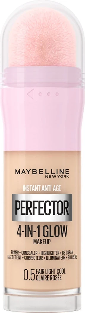 Krem pudër Maybelline 4 In 1 Glow, 0.5 Fair Light Cool, 20 ml