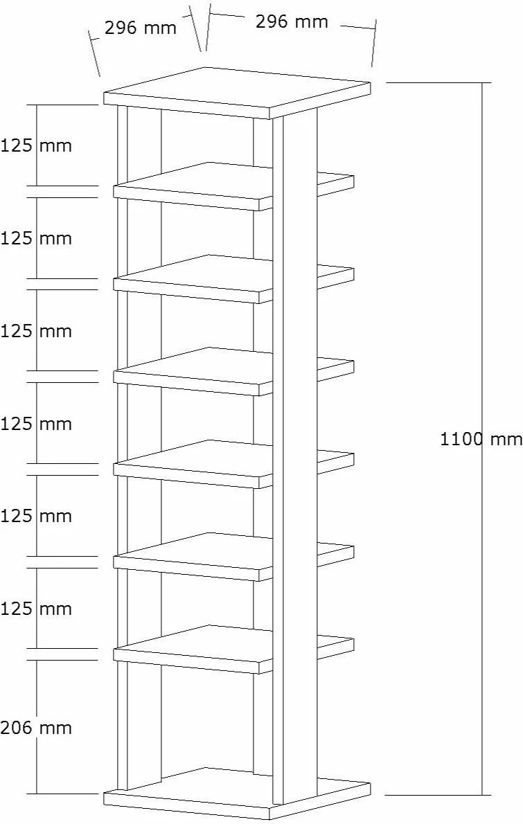 Dollap këpucësh Skye Decor, ngjyrë arre, Ayka