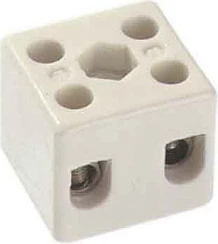 Klemë porcelani Bachmann 2-polëshe, deri 2.5 mm², e bardhë