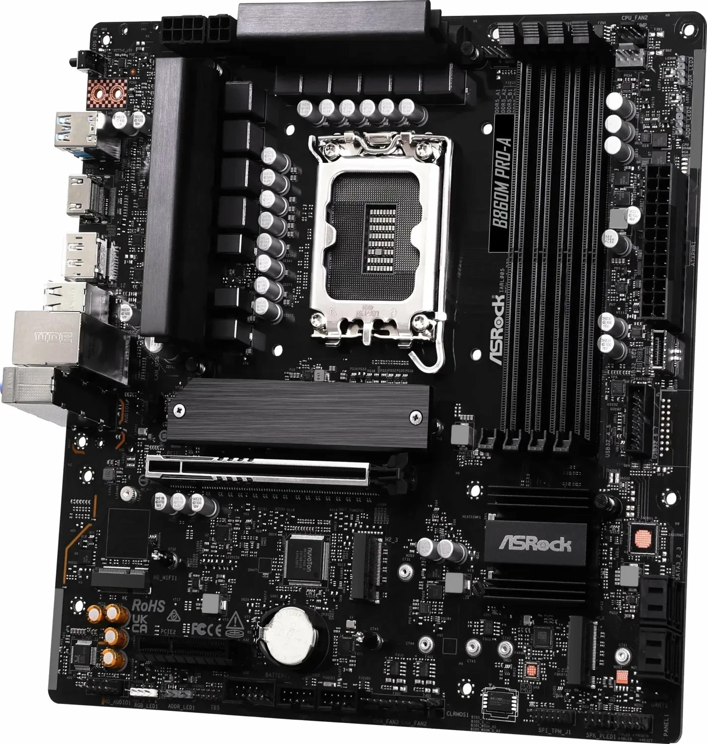 Pllakë amë ASRock B860M Pro-A Micro ATX, DDR5, 256GB, 2.5Gb LAN, USB-C 20Gbps, 2x SATA kabllo