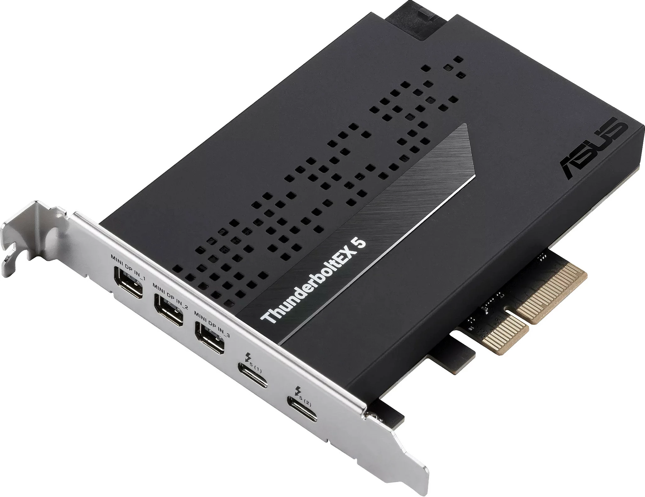 Kartë zgjerimi Thunderbolt, ASUS ThunderboltEX 5, PCIe 4.0, 120 Gbit/s, Mini DisplayPort, e zezë