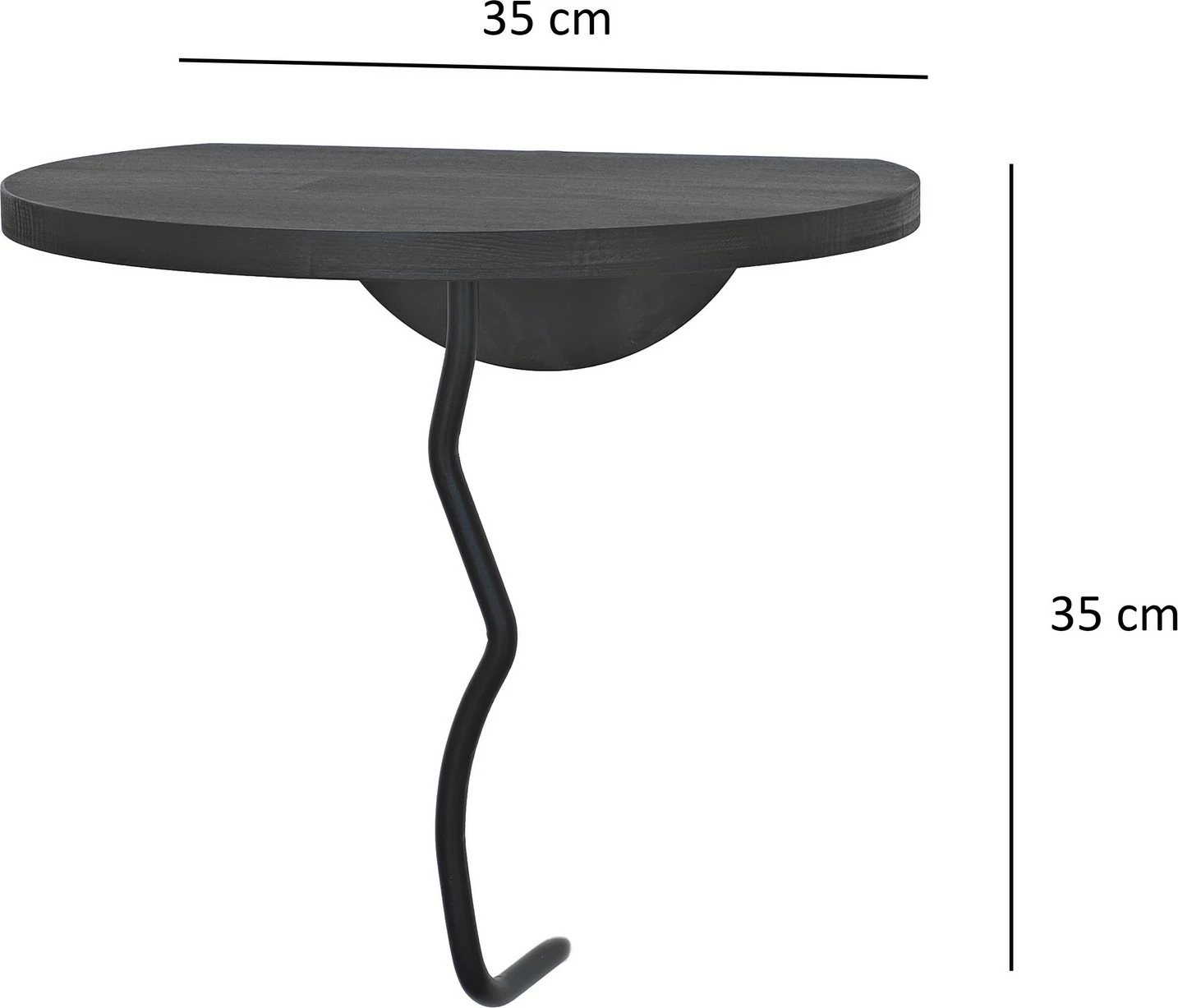 Raft muri Skye Decor Leo, i zi, antracit