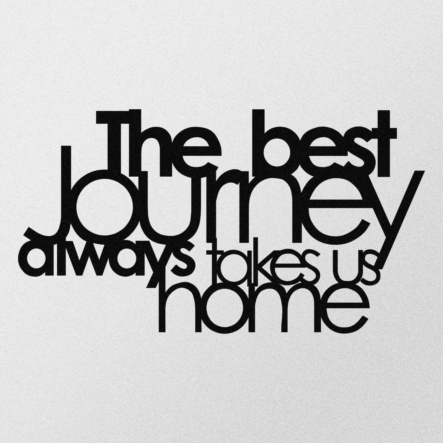 Aksesor dekorativ metalik për mur, Wallity, The Best Journey Always
