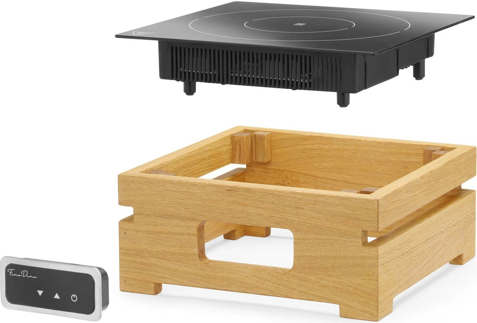 kuti ekspozimi bufeti prej druri, Fine Dine Madeira 239551, lis i fortë, për bukë/fruita ose tabaka ekspozimi, ngjyrë kafe