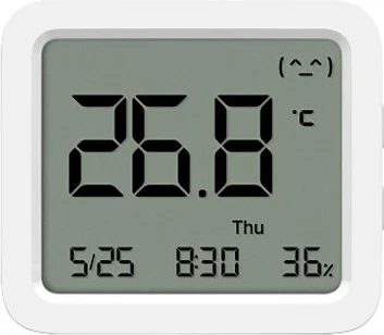 Monitor smart temperature dhe lagështie Xiaomi 3 BHR9041GL, LCD, Bluetooth 5.0, bateri CR2450, i bardhë