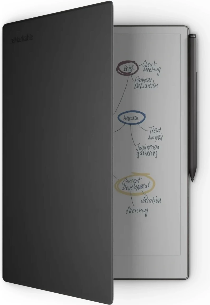 Tablet E-ink reMarkable Paper Pro 11.8\" 64GB + Marker Plus + Book Folio Premium Leather, zi (set)