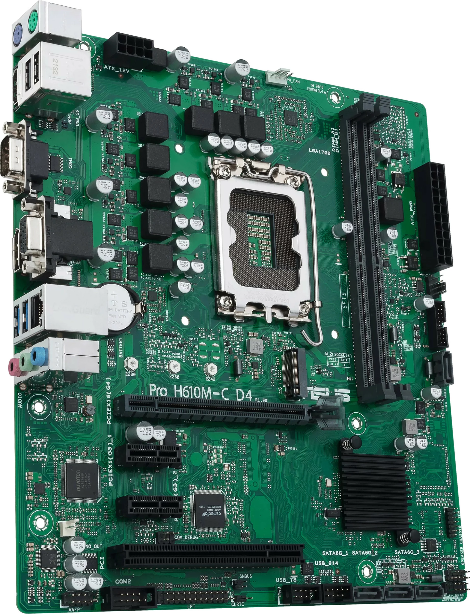 Pllakë amë ASUS PRO H610M-C D4-CSM, Intel, LGA 1700, DDR4-SDRAM, 64 GB