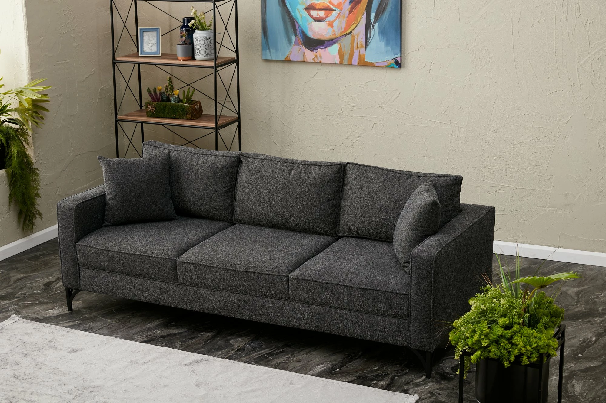 Divan treshe Atelier del Sofa, Berlin, antracit, i zi