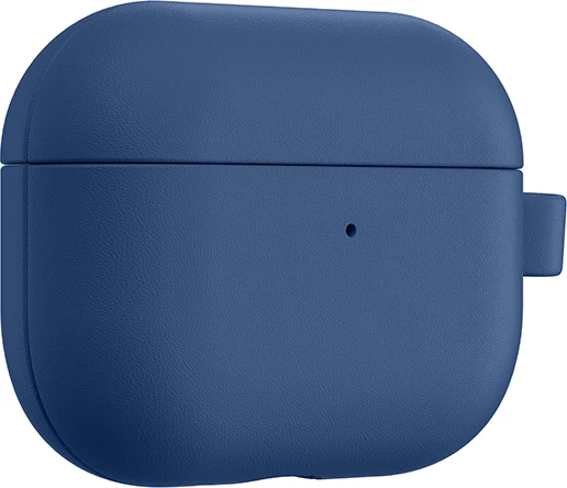 Mbështjellës, AmazingThing, Glamour, për AirPods Pro 3, lëkurë poliester, karabinë, ngarkim wireless, blu