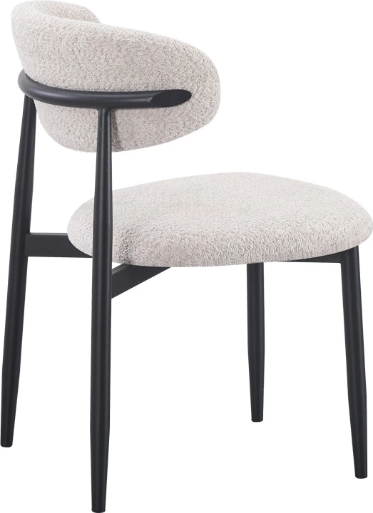 Karrige Folegio, ngjyrë krem me këmbë të zeza, 50x57x79.5cm