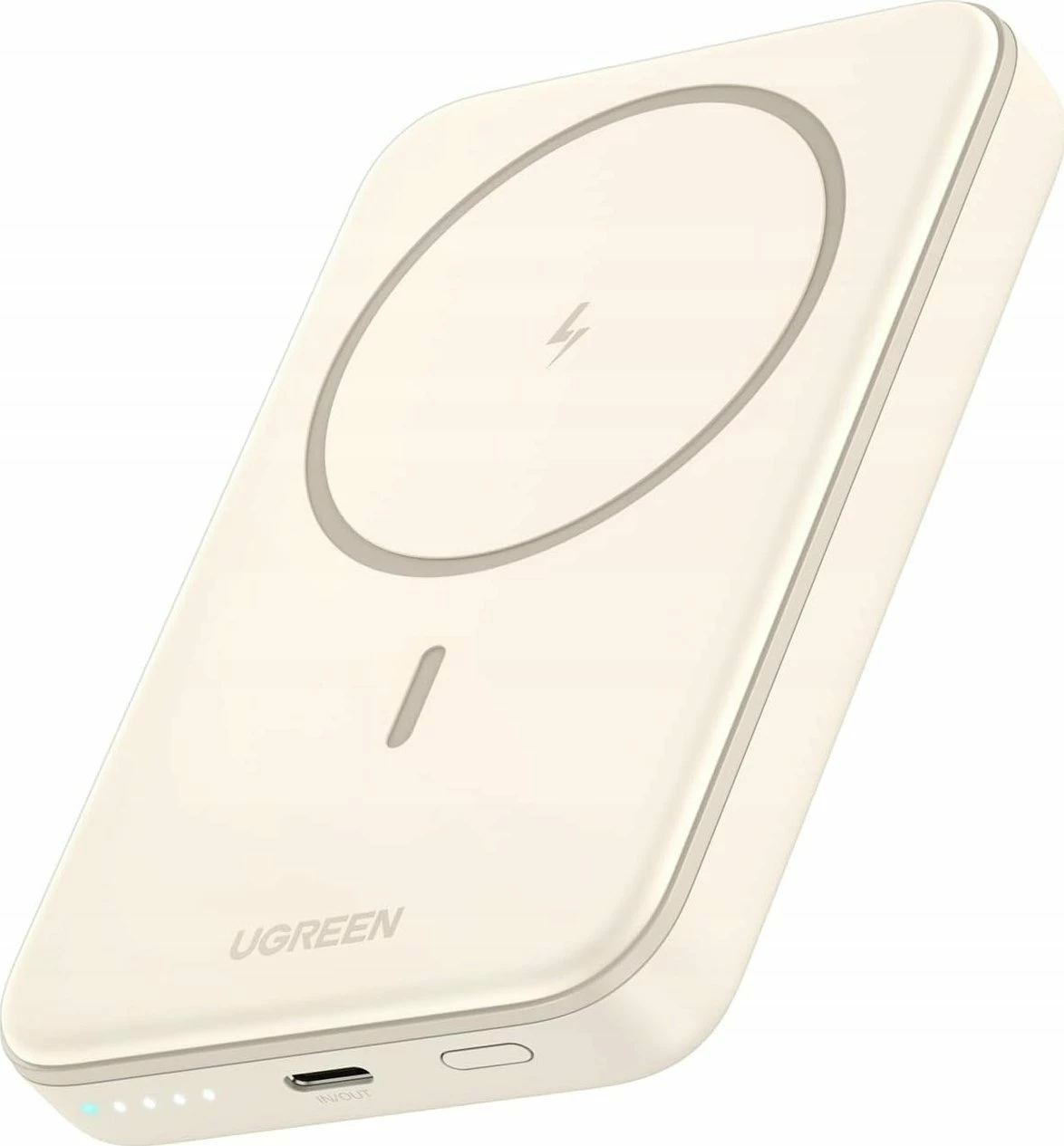 Powerbank Ugreen PB561 10000mAh magnetik me karikim pa tela, USB-C PD, krem 2