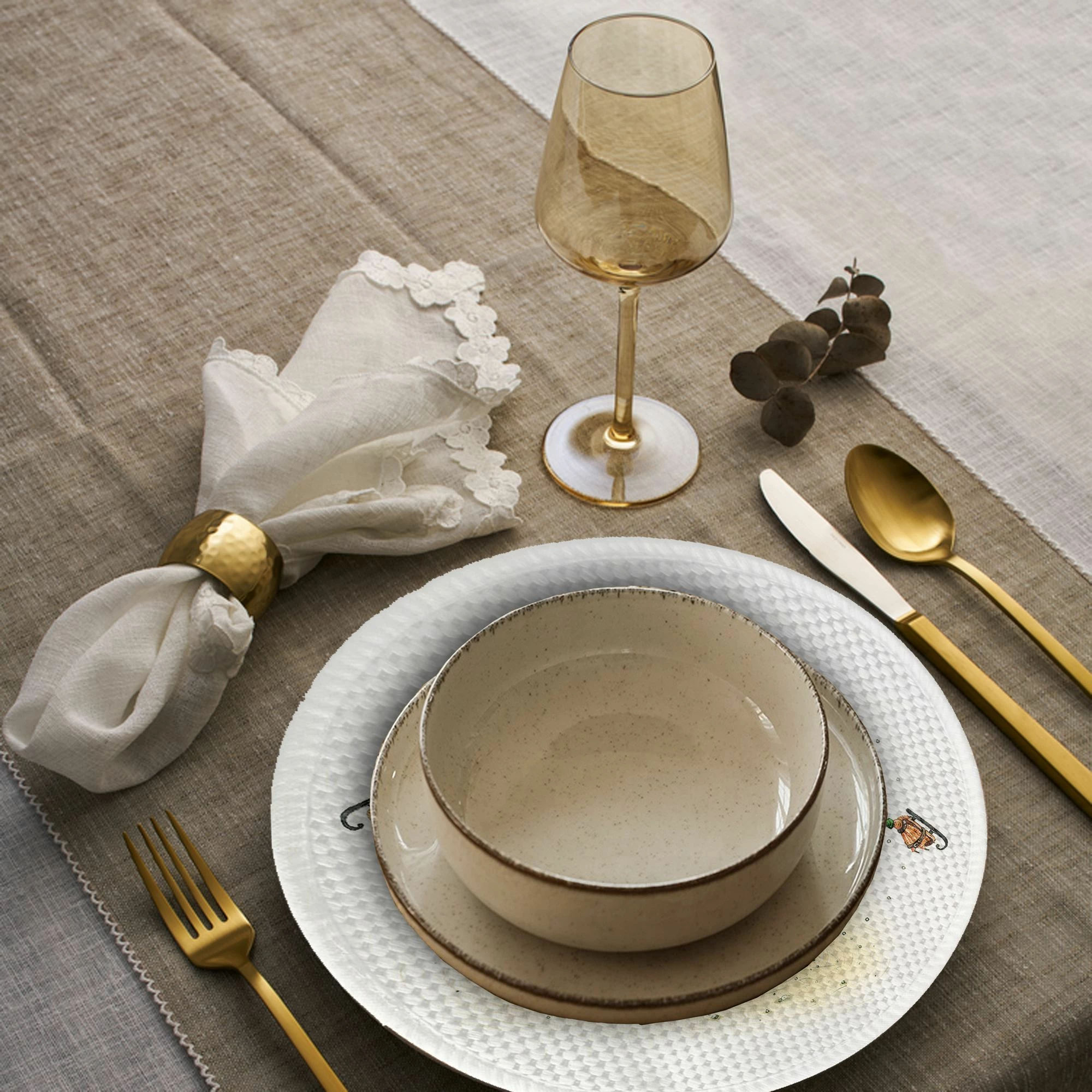 Set nënshtrues tavoline Hermia Concept, shumëngjyrësh, 4 copë, 37cm