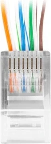 Ficha RJ45 Lanberg, 20 copa, cat.5e, transparente