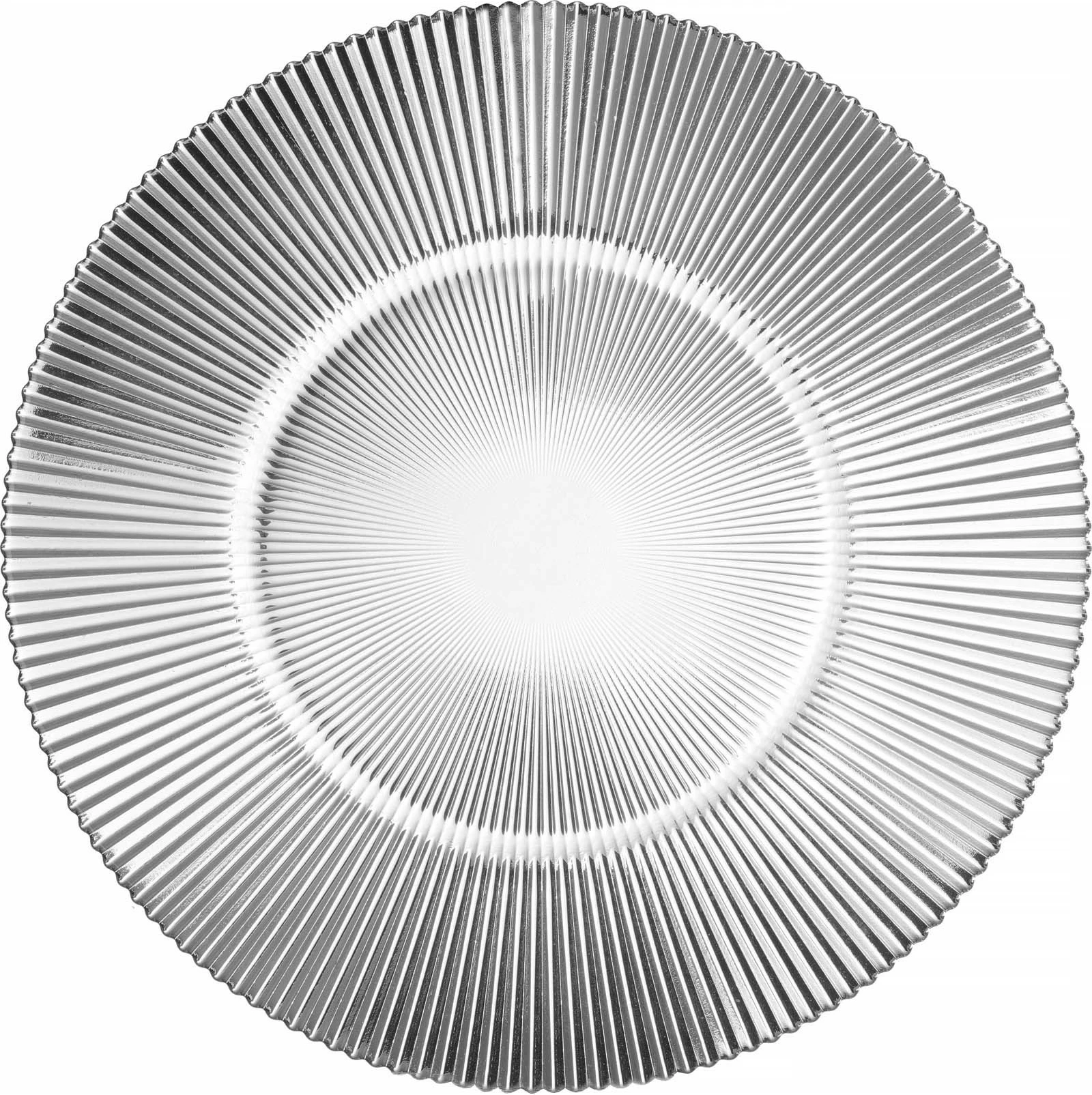 Pjatë e sheshtë Fine Dine Aura, Ø280 mm, qelq, transparente, set 6 copë